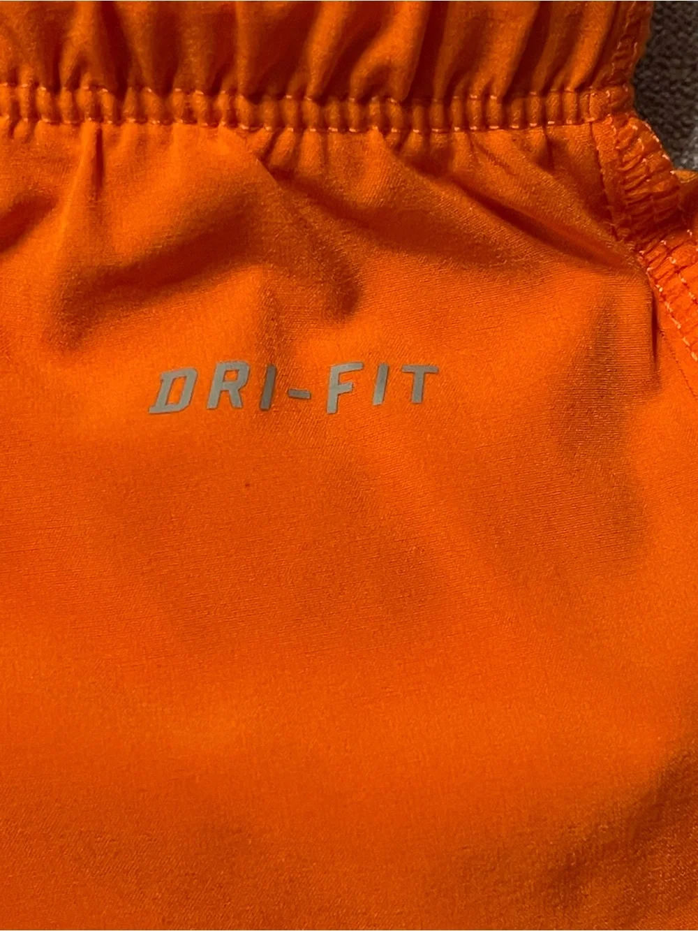 Nike Dri-FIT Women's Bright Orange Running Athletic Shorts with Pink Swoosh